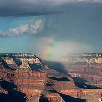 Buy canvas prints of Rainbow over the Grand Canyon National Park  by Carmen Green