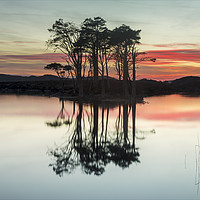 Buy canvas prints of Fire in the sky at Loch Assynt by Peter Scott