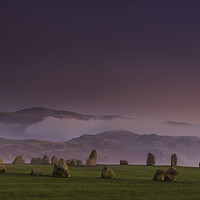Buy canvas prints of Evening falls on Castlerigg stone circle by Peter Scott