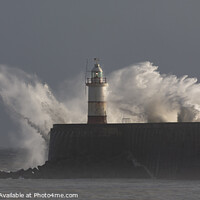 Buy canvas prints of Newhaven Lighthouse barrage by Peter Scott