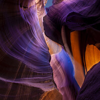Buy canvas prints of Looking up through Antelope Canyon by Peter Scott