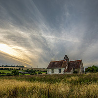 Buy canvas prints of St Huberts Church, Idsworth by Colin Stock