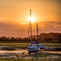 Buy canvas prints of Two Moored Yachts  by Colin Stock