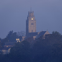 Buy canvas prints of Dawn illumintaes St Andrew's Church, Sutton-in-the-Isle, 1st May by Andrew Sharpe