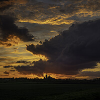 Buy canvas prints of Sunset behind Ely Cathedral, 17th May 2021 by Andrew Sharpe