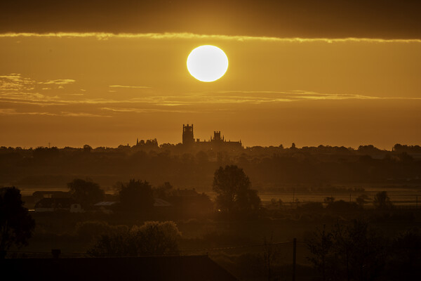 Sunrise over Ely Cathedral, 18th May 2021 Picture Board by Andrew Sharpe