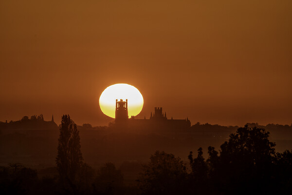 Sunrise over Ely Cathedral, 29th May 2021 Picture Board by Andrew Sharpe