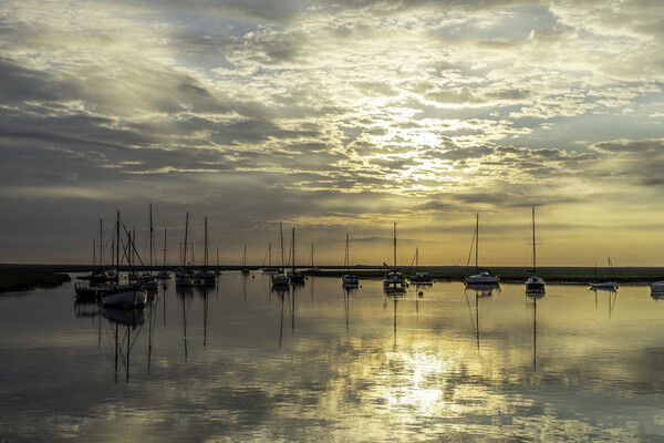 Dawn over Wells-next-the-sea, Norfolk coast, 7th J Picture Board by Andrew Sharpe