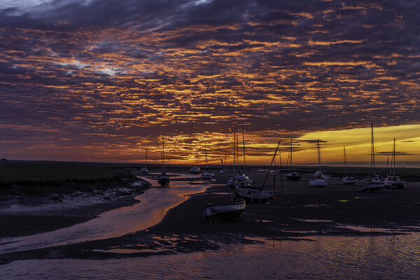 Dawn over Wells-next-the-sea, Norfolk coast, 11th June 2021 Picture Board by Andrew Sharpe