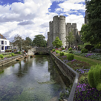 Buy canvas prints of River Stour, Canterbury by Andrew Sharpe