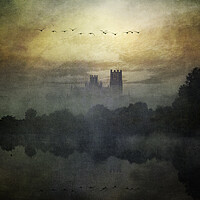 Buy canvas prints of Ely Cathedral, from Roswell Lakes by Andrew Sharpe