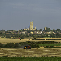 Buy canvas prints of Harvest time in Cambridgeshire by Andrew Sharpe