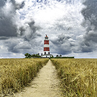 Buy canvas prints of Happisburgh Lighthouse, 21st August 2021 by Andrew Sharpe