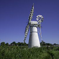 Buy canvas prints of Thurne dyke drainage mill by Andrew Sharpe