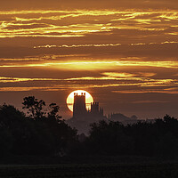 Buy canvas prints of Sunrise over Ely Cathedral, 16th September 2021 by Andrew Sharpe