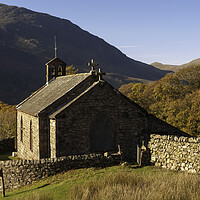 Buy canvas prints of St James Church, Buttermere, Lake District by Andrew Sharpe