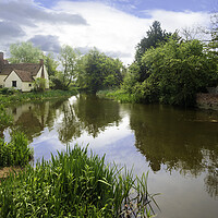 Buy canvas prints of Willy Lott's Cottage and Flatford Mill, Flatford by Andrew Sharpe