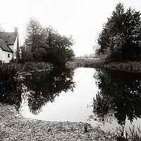 Buy canvas prints of Willy Lott's Cottage, Flatford by Andrew Sharpe