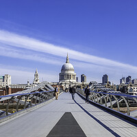Buy canvas prints of Millennium Bridge, London by Andrew Sharpe