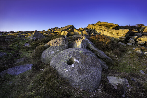 Bamford Edge, Peak District National Park Picture Board by Andrew Sharpe