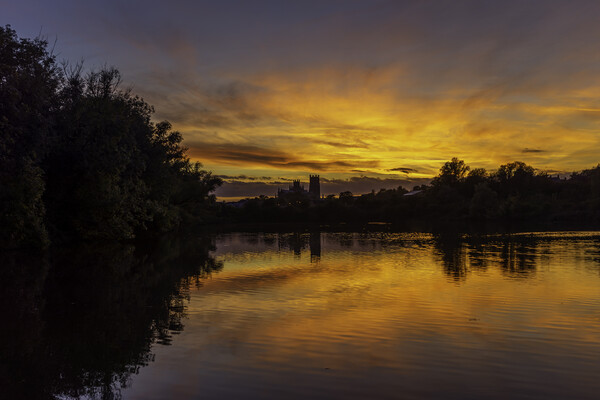 Sunset from Roswell Pits, 11th October 2021 Picture Board by Andrew Sharpe