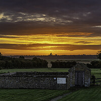 Buy canvas prints of Sunrise over Ely, as seen from Coveney, 22nd October 2021 by Andrew Sharpe