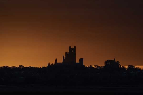 Dawn over Ely Cathedral, 23rd October 2021 Picture Board by Andrew Sharpe