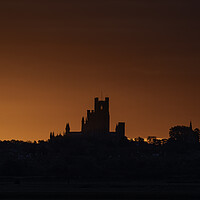 Buy canvas prints of Dawn over Ely Cathedral, 23rd October 2021 by Andrew Sharpe