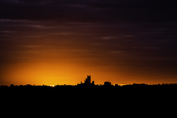 Dawn over Ely Cathedral, 23rd October 2021 Picture Board by Andrew Sharpe