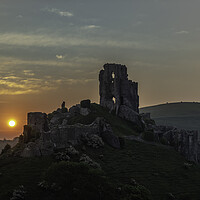 Buy canvas prints of Corfe Castle by Andrew Sharpe