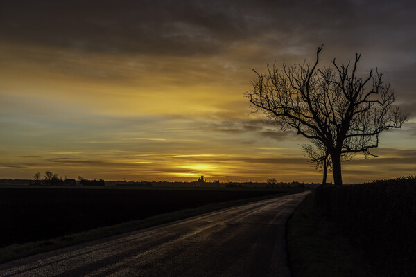 Dawn over Ely, 5th February 2022 Picture Board by Andrew Sharpe