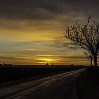 Buy canvas prints of Dawn over Ely, 5th February 2022 by Andrew Sharpe