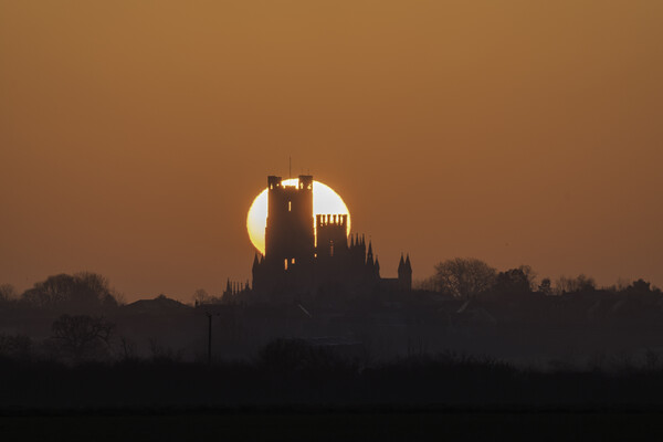 Ely Cathedral at Sunrise Picture Board by Andrew Sharpe