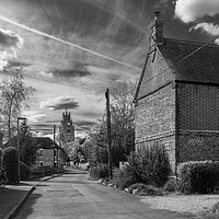 Buy canvas prints of Station Road, Sutton-in-the-Isle by Andrew Sharpe