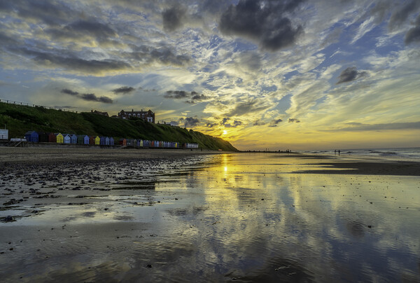 Sunset over Mundesley, Norfolk, 24th June 2022 Picture Board by Andrew Sharpe