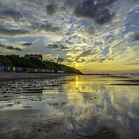 Buy canvas prints of Sunset over Mundesley, Norfolk, 24th June 2022 by Andrew Sharpe