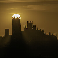 Buy canvas prints of Sunset behind Ely Cathedral, 13th July 2022 by Andrew Sharpe