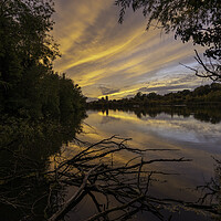 Buy canvas prints of Sunset over Ely, Cambridgeshire, as seen from Roswell Pits, 16th by Andrew Sharpe