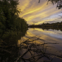 Buy canvas prints of Sunset over Ely, Cambridgeshire, as seen from Roswell Pits, 16th by Andrew Sharpe