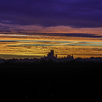 Buy canvas prints of Dawn behind Ely Cathedral, 5th November 2022 by Andrew Sharpe