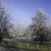 Buy canvas prints of Frosty, misty morning in Ely, Cambridgeshire, 22nd by Andrew Sharpe
