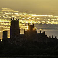 Buy canvas prints of Sunset behind Ely Cathedral, Cambridgeshire, 24th June 2023 by Andrew Sharpe