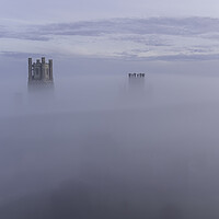 Buy canvas prints of Misty dawn over Ely, 3rd September 2023 by Andrew Sharpe