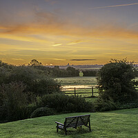 Buy canvas prints of Pre-dawn over Ely, as seem from Coveney, 22nd October 2023 by Andrew Sharpe