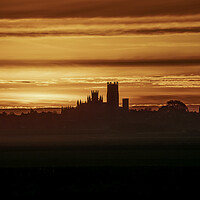 Buy canvas prints of Dawn over Ely Cathedral, 22nd November 2023 by Andrew Sharpe