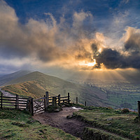 Buy canvas prints of Hope Valley from the Great Edge, Peak District Nat by Andrew Sharpe