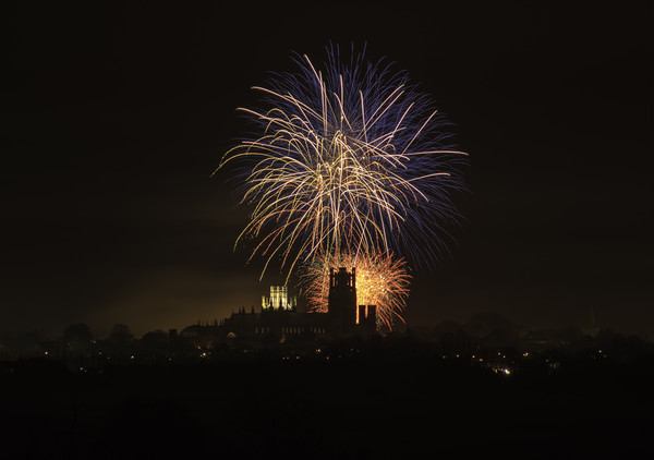 Ely Firework Display, Cambridgeshire Picture Board by Andrew Sharpe