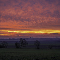 Buy canvas prints of Dawn over Ely, 29th December 2019  by Andrew Sharpe