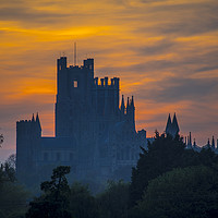 Buy canvas prints of Ely Cathedral, at sunset by Andrew Sharpe