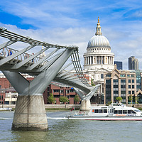 Buy canvas prints of The London Millennium Footbridge by Andrew Sharpe